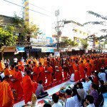 12600 monks collect alms Chiang Mai