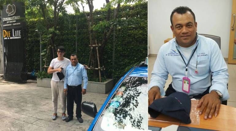 Thai taxi driver returns tourists money